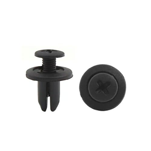 Image of sourcingmap Black Push-in Bumper Fender Door Rivets Fastener Clip 7mm Hole 20PCS