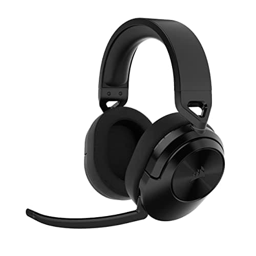 Image of Corsair HS55 WIRELESS CORE Gaming Headset - Low-Latency 2.4Ghz Wireless, Up to 50ft Bluetooth Range, Lightweight Construction, Tempest 3D AudioTech support on PS5, Omni-Directional Microphone - Black
