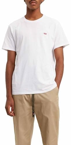 Image of Levi's Men's Big & Tall Original Housemark Tee T-Shirt, White +, 5XL