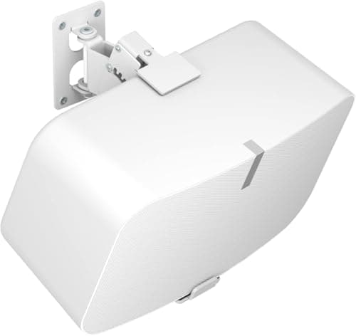 Image of notiela Heavy Duty Speaker Wall Bracket for Sonos Five & Sonos Play 5 Wall Mount with Tilt & Swivel Adjustment for Sonos Play 5, Sonos Five Wall Mount Bracket, Single White