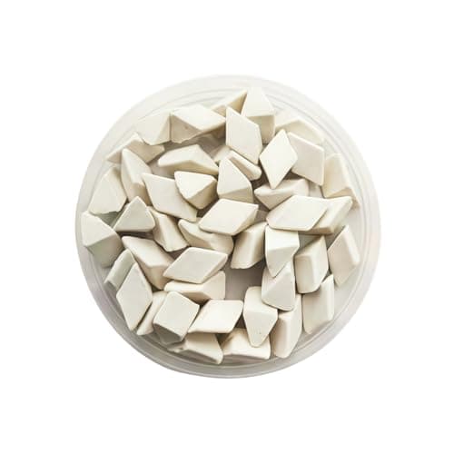 Image of 1000 Grams Alumina Ceramic Abrasive Block - Oblique Triangular Shape Polishing Stone for Precision Metal Treatment(10x10mm)