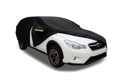 Image of Universal Car Cover 480*190*190cm - Driver Side and Front Passenger Side Zipper Openings - Windproof, Snowproof, Dustproof, Scratch-Resistant, UV Protection - All Season Full Car Cover for Most SUVs