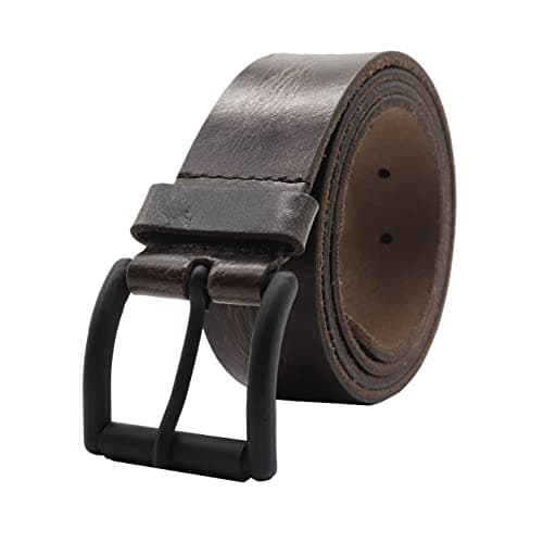 Image of PELLE TORO Hunter Leather Belt for Men, Handmade Men's Belt for Jeans, Work or Casual Cowboy Style (Trouser Sizes 36in - 40in, Cocoa)