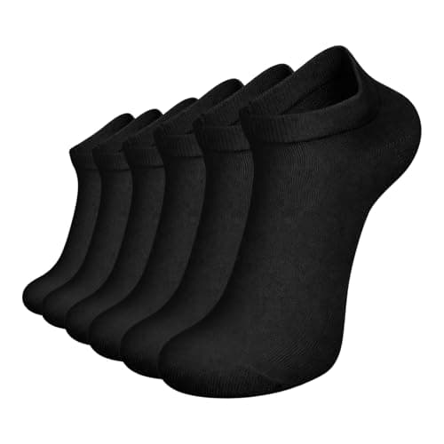 Image of Men’s 6/12 Pairs Cotton Low Cut Ankle Socks - Black/Grey/ White Trainer Socks | Indoor/Outdoor Sports, Athletic Wear & Everyday Casual | Soft, Durable & Quick Drying | Trainer Socks Mens 6-11