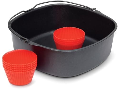 Image of Philips Domestic Appliances HD9945/01 Airfryer, Silicone, Black, Red