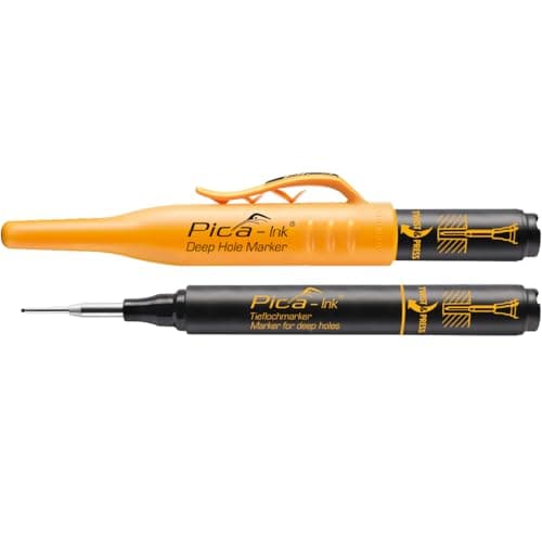 Image of Pica INK Black Permanent Marker Pen for Deep Holes Fine Tip 150-46