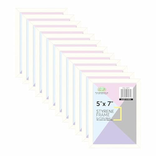 Image of M1SS (Set of 12 5" x7” inch White Photo Frames, Wood Finish Multi Picture Frames with Acrylic Front for Displaying Multiple Photos on Walls Mounted and Tabletop Room Decoration Modern style