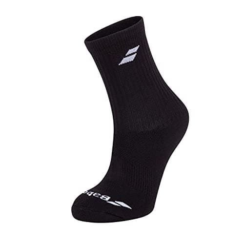 Image of Babolat Mens Tennis Socks 3 Pack Cotton Black 9-11