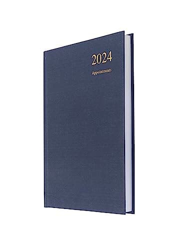 Image of Collins Essential A5 Diary 2024 Daily Planner With Appointments - Eco Friendly Recycled Paper and Fully Recyclable - 2024 Page A Day Diary - Business Academic and Personal Planner (A5 Size Navy)
