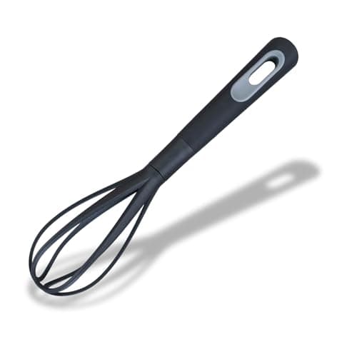 Image of Fackelmann PRO Egg Whisk, Soft Touch Handle, Non-Stick Anti-Scratch, Balloon Wire, Whipping & Beating Cream, Manual Coffee, Baking Beating & Stirring, 30 cm, Grey
