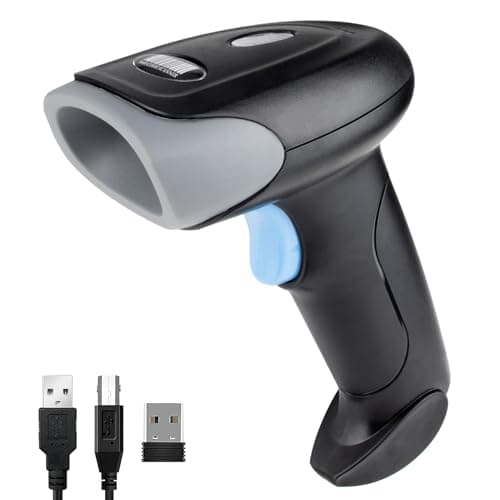 Image of JIAN BOLAND Wireless Barcode Scanner USB Handheld Laser Bluetooth Barcode Scanner 1D 2D QR Screen Scanning Bar Code Reader Works with PC, iPad, Smartphone, Laptop-U26