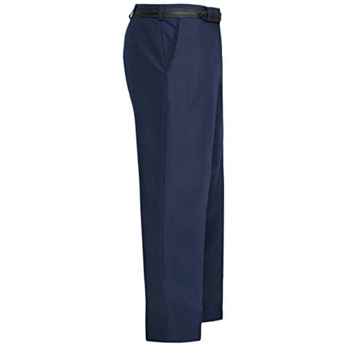 Image of MyShoeStore Mens Formal Trousers Casual Business Office Smart Dress Pants Straight Leg Flat Front Everpress Pockets Waist Size 30 Inch to 50 Inches(Navy Blue, 34/29)