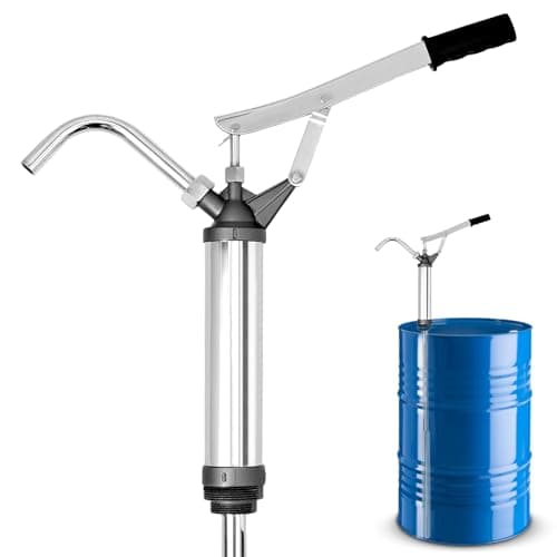 Image of QWORK® Lever Action Barrel Drum Pump,Self-adjusting Telescoping Suction Tube, for Diesel, Lubricating Oil, Engine Oil