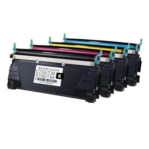 Image of C746 Compatible Toner Cartridge Compatible For Lexmark X746DE X748DE C734dn C734dtn C734dw C734n C736dn C736dtn C748dn Printer With Chip(1PCS Cyan)