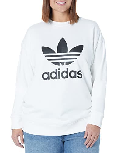 Image of adidas Originals Women's Trefoil Crew Sweatshirt, White, Medium