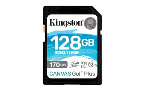 Image of Kingston Canvas Go! Plus SD card 128GB SDXC 170R C10 UHS-I U3 V30