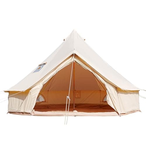 Image of TREND TENTS Cavas Bell Tent-4 Season Glamping Yurt with Stove Jack, Waterproof family camping hot tent for Party Hunting