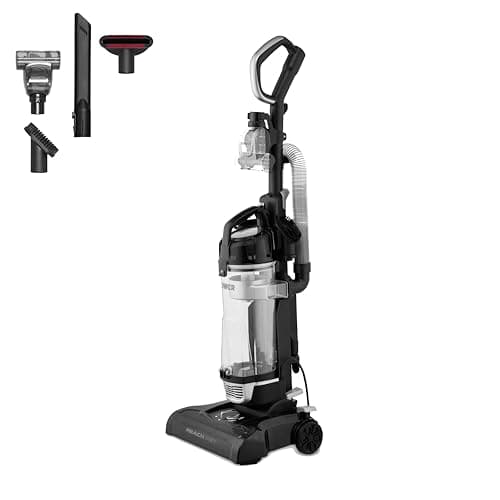 Image of Tower TXP30PET Reach Bagless Upright Vacuum Cleaner with Cyclonic Technology, Washable Filter, 2-in-1 Crevice Tool & Floor Brush, Pet Attachment, 4L Dust Capacity, 400W, Platinum, T108001PLPET