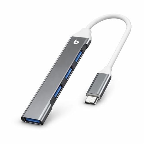 Image of BOULTON USB-C Hub 3.0 | 4-Port USBC Ultra Slim Data Hubs Splitter Extension | USB Type-C Dock Extension Adapter Multi Cable Lead Switch for Keyboard Mouse Printer (USB-C Hub - 4 Port)