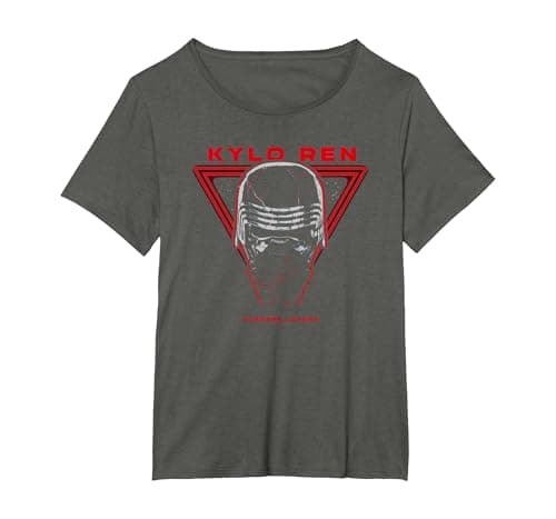 Image of Star Wars The Rise of Skywalker Supreme Leader Kylo Ren T-Shirt, Women's Plus, Asphalt Grey, 5X