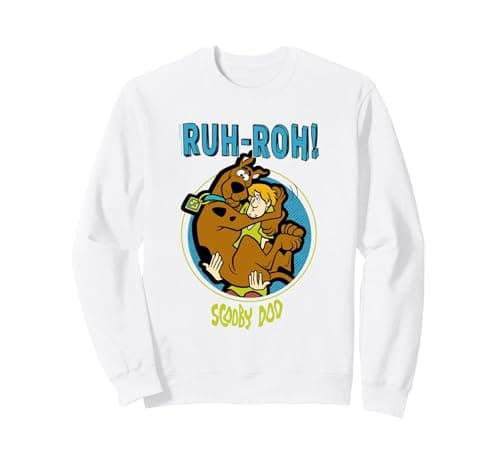 Image of Scooby Doo Ruh-Roh! Sweatshirt, Adult Unisex, White, Small