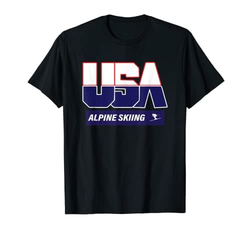 Image of Alpine Skiing 2022 Souvenir USA Team T-Shirt