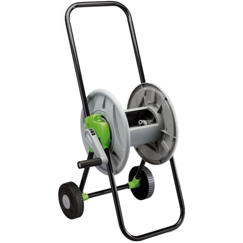 Image of Draper Garden Hose Pipe Reel Cart | 45m Storage Capacity | Portable Design and Height Adjustment | Angled Hose Connecter | Hose reels Without Hose | 25060