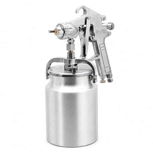 Image of ORAZIO Air Paint Spray Gun, 1000ml Capacity 1.5mm Nozzle Professional Heavy Duty High Pressure Large Volume Suction Feed Cars Trucks Furniture Painting Gun 221274