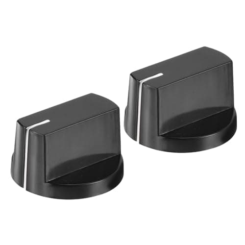 Image of sourcing map Potentiometer Knobs Bakelite 26.5x15.5mm Volume Control Knob Cap for Guitar Bass,Volume Control,Mechanical Switch, Appliances,Audio 6mm Hole with 2pcs Set Screw Black 2PCS
