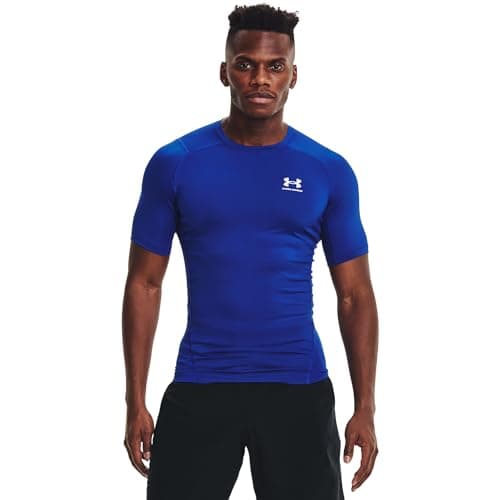 Image of Under Armour Mens UA HG Armour Comp SS, short-sleeved sports t-shirt for men, comfortable and lightweight gym clothes for workouts