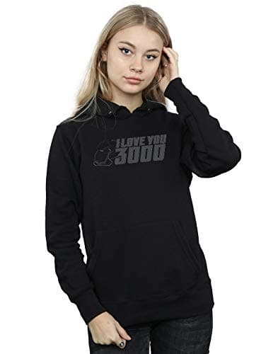 Image of Marvel Women's Avengers Endgame I Love You 3000 Helmet Hoodie Black Small