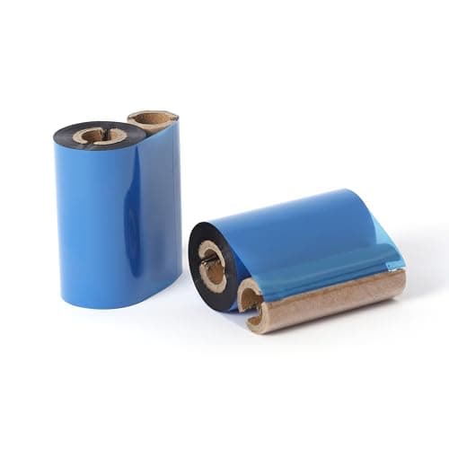 Image of (4 Rolls) 2.24" x 244' Premium Resin Ribbon, 57mm x 74m Black Thermal Transfer Ribbon for 2'' Desk-Top Thermal Label Printers Like Zebra TLP2824, TSC, GoDex, Honeywell.. 1/2'' core