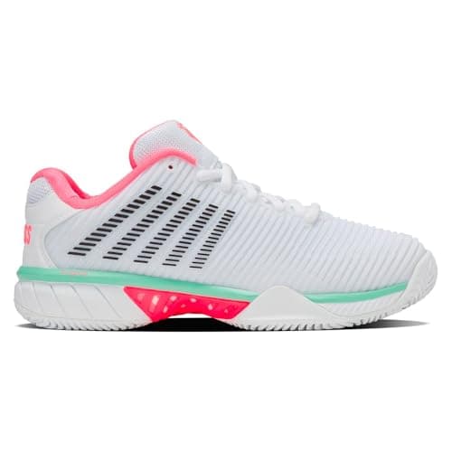 Image of K-Swiss Womens Hypercourt Express 2 Hb Clay Tennis Shoe, White, 5 UK