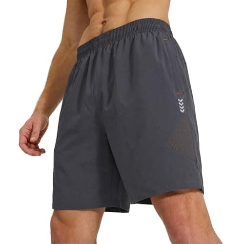 Image of Gaiatiger Cargo Shorts with Zipper Pockets Water Resistant Shorts Mens Waterproof Lightweight Quick Dry Safari Travel Work Casual -D3060-1-Grey-L
