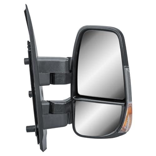 Image of Driver Right Side Door Wing Mirror O/S Electric and Heated Manual Folding Short Arm for IVECO Daily 2014 to 2024