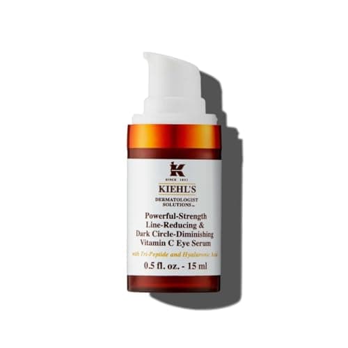 Image of Kiehl's Powerful-Strength Line-Reducing and Dark Circle-Diminishing Vitamin C Eye Serum with 10% Pure Vitamin C, Tri-Peptide and Hyaluronic Acid, Reduces Fine Lines and Dark Circles