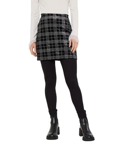 Image of Joe Browns Women's Two-in-One Sparkling Skirted Leggings, Black, 18