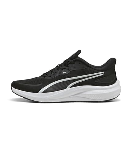 Image of PUMA Unisex Skyrocket LITE 2 Road Running Shoe, Black White Silver, 8.5 UK
