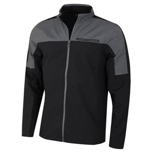 Image of Under Armour Mens UA Storm Windstrike Full Zip Golf Sweater - Black - S