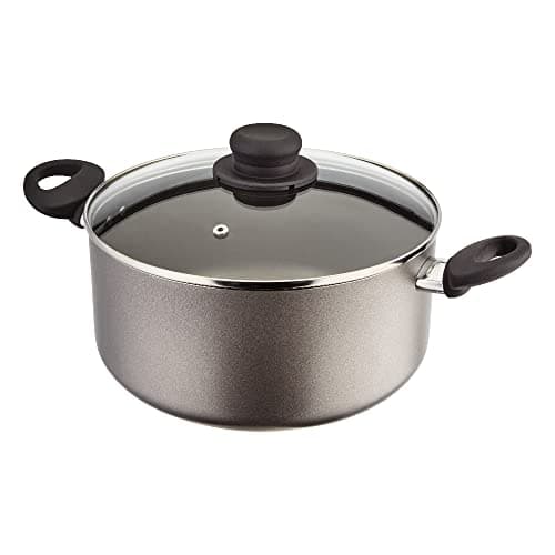 Image of Judge Everyday 24cm Non-Stick Large Casserole Pot, 4.6L with Vented Glass Lid and Stay Cool Handles, Aluminium, Dishwasher Safe, Not Suitable for Induction Hobs, Compatible with All Other Hobs