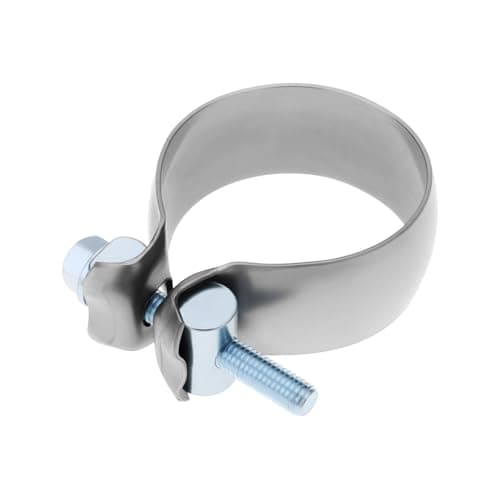 Image of YINETTECH Stainless Steel Dual Clamp Exhaust Pipe Clamp 0004901341 Compatible with Mercedes Models 60/61mm Inner Diameter