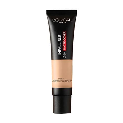 Image of L'Oréal Paris Liquid Foundation, Waterproof, Sweatproof and Heatproof, Oil-Control, Infallible 24H Matte Cover, 250 Radiant Sand, 35 ml