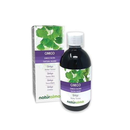 Image of Ginkgo (Ginkgo biloba) Leaves Alcohol-Free Mother Tincture Naturalma - Liquid Extract Drops 500 ml - Food Supplement - Vegan