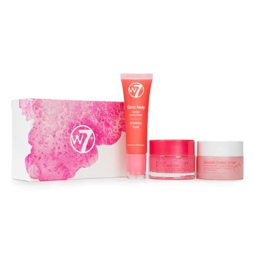 Image of W7 Sweet Dreams Lip Care Set - Strawberry Overnight Mask, Balm & Scrub