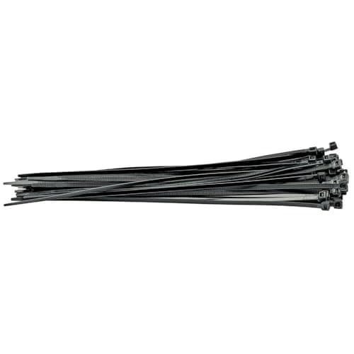 Image of Draper 70397 Nylon 4.8 x 300mm Black Cable Ties (100 Pieces)