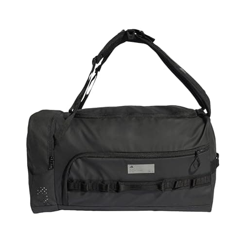Image of adidas Unisex ADIDAS Hybrid Duffel, Black/Reflective Silver, One Size