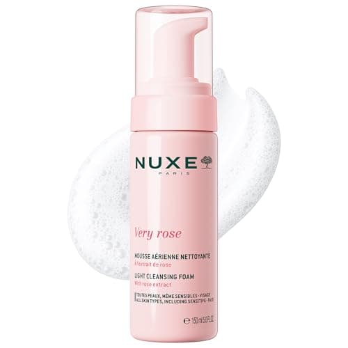 Image of Nuxe Very Rose Cleansing Foam 150ml, Gentle Foaming Face Wash with Rose Extract, Hydrating & Soothing Cleanser for All Skin Types, Softening Daily Facial Cleanser
