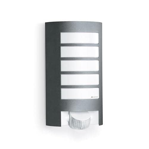 Image of Steinel Outdoor Wall Light L 12 S anthracite, 180° motion detector, 10 m range, aluminium shade, E27 fitting, wall lamp