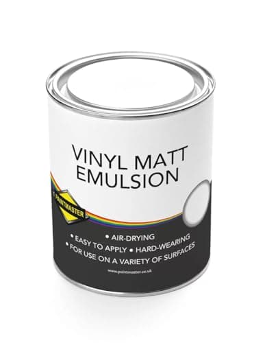 Image of Vinyl Matt Emulsion Paint: Water-Based Interior Finish for Low Shine Walls (Vinyl Matt Emulsion Paint - White, 1L)
