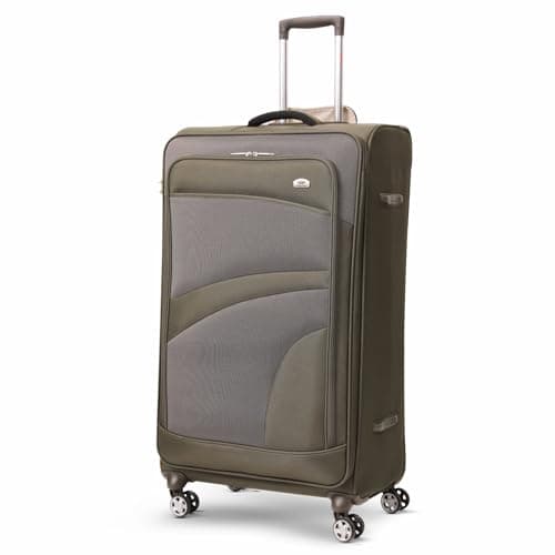 Image of Aerolite Large 30in Lightweight 8 Wheel Eco Friendly Travel Checked Check in Hold Luggage Suitcase with TSA Lock (Green, L)